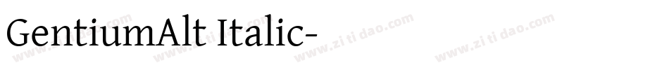 GentiumAlt Italic字体转换